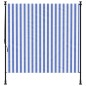 vidaXL Persiana enrollable exterior tela acero azul blanco 150x270 cm vidaXL Persiana enrollable exterior tela acero azul blanco 150x270 cm