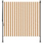 vidaXL Persiana enrollable exterior tela acero naranja y blanco