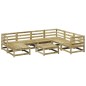 vidaXL Juego de sofás de jardín 8 pzas madera de pino impregnada vidaXL Juego de sofás de jardín 8 pzas madera de pino impregnada
