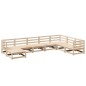 vidaXL Juego de sofás de jardín 8 pzas madera maciza de pino vidaXL Juego de sofás de jardín 8 pzas madera maciza de pino