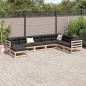 vidaXL Juego de sofás de jardín 8 pzas madera maciza de pino vidaXL Juego de sofás de jardín 8 pzas madera maciza de pino