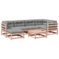 vidaXL Set de sofás jardín 7 pzas con cojines madera abeto Douglas vidaXL Set de sofás jardín 7 pzas con cojines madera abeto Douglas
