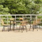 vidaXL Juego de comedor de jardín 7 piezas ratán sintético