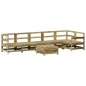 vidaXL Juego de sofás de jardín 7 pzas madera de pino impregnada vidaXL Juego de sofás de jardín 7 pzas madera de pino impregnada