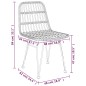 vidaXL Juego de comedor de jardín 7 piezas ratán sintético