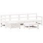 vidaXL Juego de sofás de jardín 6 piezas madera maciza pino blanco vidaXL Juego de sofás de jardín 6 piezas madera maciza pino blanco