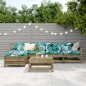 vidaXL Juego de sofás de jardín 6 piezas madera de pino impregnada vidaXL Juego de sofás de jardín 6 piezas madera de pino impregnada