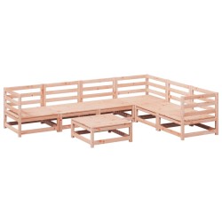 vidaXL Juego de sofás de jardín 7 pzas madera maciza de abeto Douglas