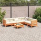 vidaXL Set de sofás jardín 7 pzas con cojines madera pino marrón cera vidaXL Set de sofás jardín 7 pzas con cojines madera pino marrón cera
