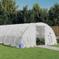vidaXL Invernadero con estructura de acero blanco 32 m² 8x4x2 m vidaXL Invernadero con estructura de acero blanco 32 m² 8x4x2 m