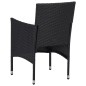 vidaXL Sillas de comedor de jardín 2 unidades ratán sintético negro vidaXL Sillas de comedor de jardín 2 unidades ratán sintético negro