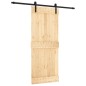 vidaXL Puerta corredera con herrajes madera maciza de pino 85x210 cm vidaXL Puerta corredera con herrajes madera maciza de pino 85x210 cm