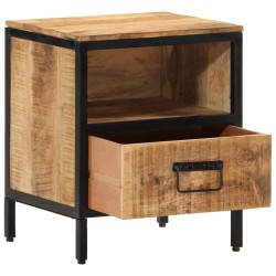 vidaXL Mesita de noche madera maciza de mango 40x35x50 cm
