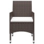 vidaXL Juego de comedor de jardín 5 piezas con cojines marrón vidaXL Juego de comedor de jardín 5 piezas con cojines marrón