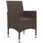vidaXL Juego de comedor de jardín 5 piezas con cojines marrón vidaXL Juego de comedor de jardín 5 piezas con cojines marrón