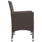 vidaXL Juego de comedor de jardín 5 piezas con cojines marrón vidaXL Juego de comedor de jardín 5 piezas con cojines marrón