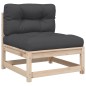 vidaXL Set de sofás jardín 7 pzas con cojines madera maciza pino vidaXL Set de sofás jardín 7 pzas con cojines madera maciza pino