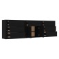vidaXL Aparadores 3 piezas madera contrachapada negro vidaXL Aparadores 3 piezas madera contrachapada negro
