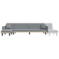 vidaXL Sofá cama en forma de L tela gris claro 275x140x70 cm