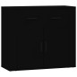 vidaXL Aparadores 3 piezas madera contrachapada negro vidaXL Aparadores 3 piezas madera contrachapada negro