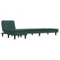 vidaXL Sofá cama en forma de L terciopelo verde oscuro 255x140x70 cm vidaXL Sofá cama en forma de L terciopelo verde oscuro 255x140x70 cm