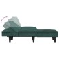 vidaXL Sofá cama en forma de L terciopelo verde oscuro 255x140x70 cm vidaXL Sofá cama en forma de L terciopelo verde oscuro 255x140x70 cm