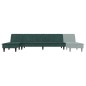 vidaXL Sofá cama en forma de L terciopelo verde oscuro 255x140x70 cm vidaXL Sofá cama en forma de L terciopelo verde oscuro 255x140x70 cm