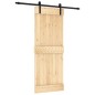 vidaXL Puerta corredera con herrajes madera maciza de pino 80x210 cm vidaXL Puerta corredera con herrajes madera maciza de pino 80x210 cm