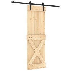 vidaXL Puerta corredera con herrajes madera maciza de pino 70x210 cm