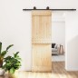 vidaXL Puerta corredera con herrajes madera maciza de pino 70x210 cm vidaXL Puerta corredera con herrajes madera maciza de pino 70x210 cm