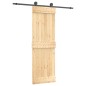 vidaXL Puerta corredera con herrajes madera maciza de pino 70x210 cm vidaXL Puerta corredera con herrajes madera maciza de pino 70x210 cm