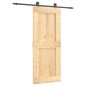 vidaXL Puerta corredera con herrajes madera maciza de pino 85x210 cm vidaXL Puerta corredera con herrajes madera maciza de pino 85x210 cm