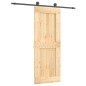 vidaXL Puerta corredera con herrajes madera maciza de pino 80x210 cm vidaXL Puerta corredera con herrajes madera maciza de pino 80x210 cm