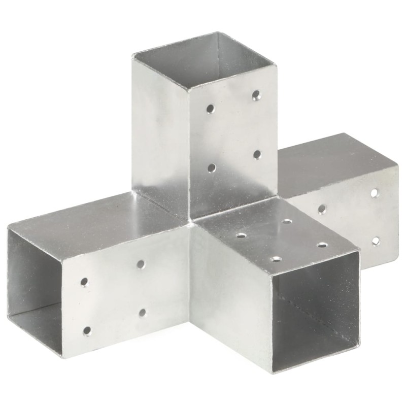 vidaXL Conector de postes en forma de X metal galvanizado 71x71 mm vidaXL Conector de postes en forma de X metal galvanizado 71x71 mm