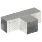 vidaXL Conector de postes en forma de T metal galvanizado 91x91 mm vidaXL Conector de postes en forma de T metal galvanizado 91x91 mm