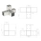 vidaXL Conector de postes en forma de X metal galvanizado 71x71 mm vidaXL Conector de postes en forma de X metal galvanizado 71x71 mm
