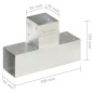 vidaXL Conector de postes en forma de T metal galvanizado 91x91 mm vidaXL Conector de postes en forma de T metal galvanizado 91x91 mm