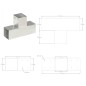 vidaXL Conector de postes en forma de T metal galvanizado 91x91 mm vidaXL Conector de postes en forma de T metal galvanizado 91x91 mm