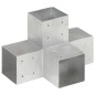 vidaXL Conectores de postes en X 4 uds metal galvanizado 101x101 mm vidaXL Conectores de postes en X 4 uds metal galvanizado 101x101 mm