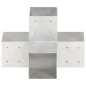 vidaXL Conectores de postes en X 4 uds metal galvanizado 101x101 mm vidaXL Conectores de postes en X 4 uds metal galvanizado 101x101 mm