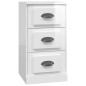 vidaXL Aparadores 3 uds madera contrachapada blanco brillo vidaXL Aparadores 3 uds madera contrachapada blanco brillo