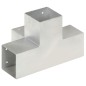 vidaXL Conectores de postes en X 4 uds metal galvanizado 101x101 mm vidaXL Conectores de postes en X 4 uds metal galvanizado 101x101 mm