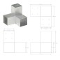 vidaXL Conectores de postes en forma de Y metal galvanizado 91x91 mm vidaXL Conectores de postes en forma de Y metal galvanizado 91x91 mm