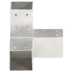 vidaXL Conector de postes en forma de Y metal galvanizado 81x81 mm