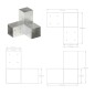 vidaXL Conector de postes en forma de Y metal galvanizado 81x81 mm vidaXL Conector de postes en forma de Y metal galvanizado 81x81 mm