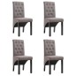 vidaXL Silla de comedor 4 unidades de tela gris taupe vidaXL Silla de comedor 4 unidades de tela gris taupe
