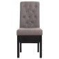 vidaXL Silla de comedor 4 unidades de tela gris taupe vidaXL Silla de comedor 4 unidades de tela gris taupe