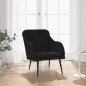 vidaXL Sillón de terciopelo negro 63x76x80 cm vidaXL Sillón de terciopelo negro 63x76x80 cm