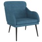 vidaXL Sillón de terciopelo azul 63x76x80 cm vidaXL Sillón de terciopelo azul 63x76x80 cm