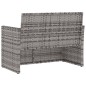 vidaXL Banco de jardín con cojines ratán sintético gris 105 cm vidaXL Banco de jardín con cojines ratán sintético gris 105 cm